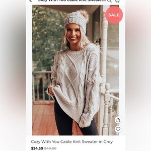 Impressions Boutique cable knit sweater